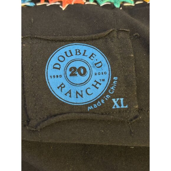 Double D Ranch Blouse Black With Vibrant Multicolor Accents XL - Picture 6 of 6